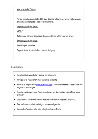 Ens alimentem - Unitat De Programacio