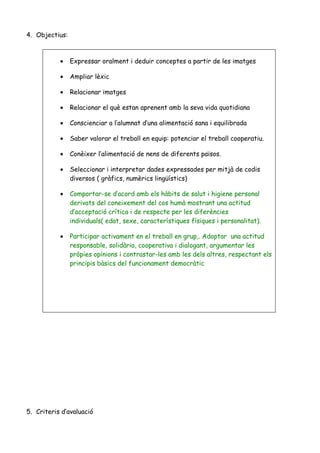 Ens alimentem - Unitat De Programacio