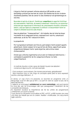 Ens alimentem - Unitat De Programacio