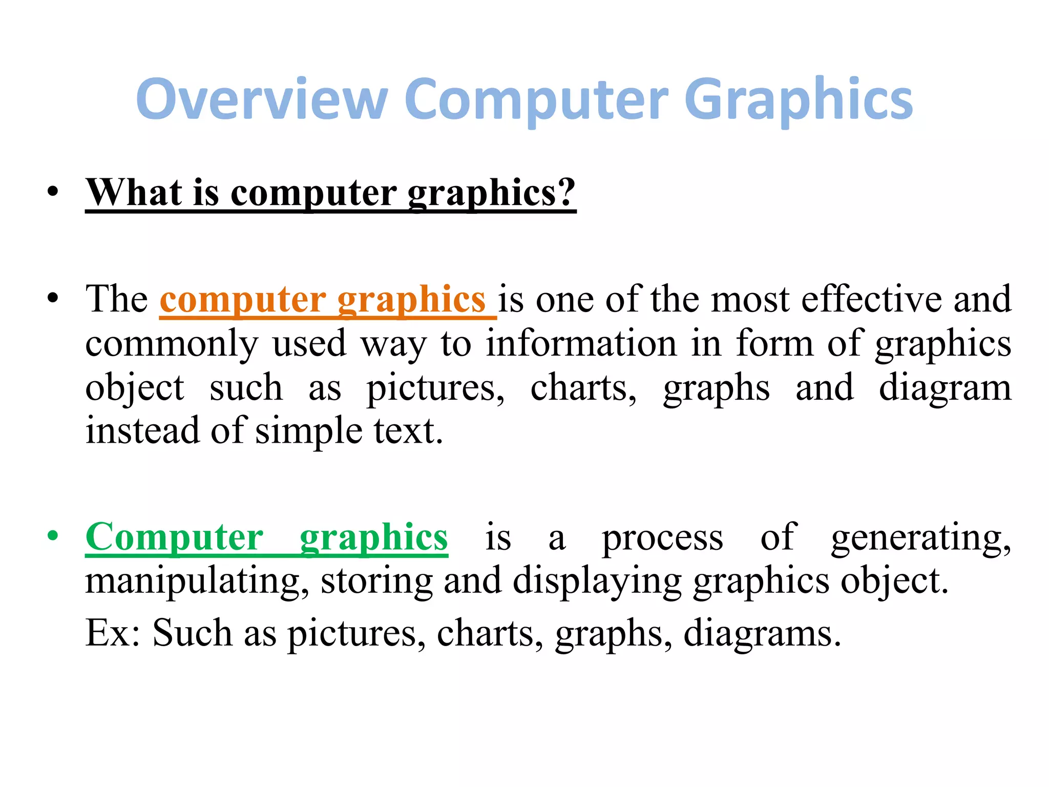 Model 1 multimedia graphics and animation introduction (1) | PPT