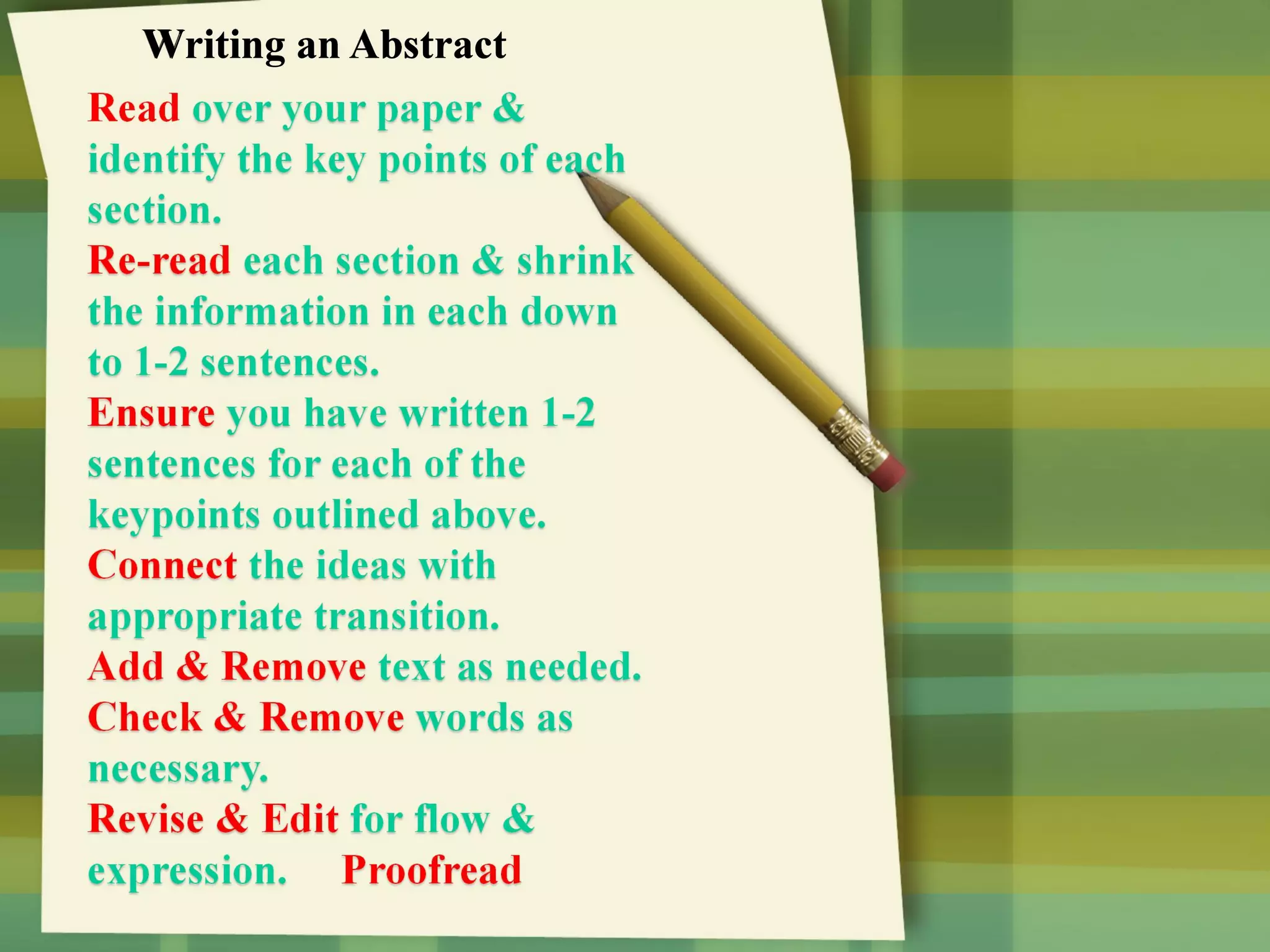 Writing an Abstract
