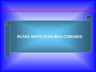 RUTAS SINTETICAS MAS COMUNES
 