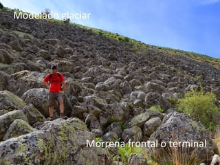 Modelado glaciar
Morrena frontal o terminal
 