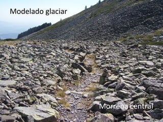 Modelado glaciar
Morrena central
 
