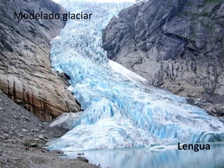 Modelado glaciar
Lengua
 
