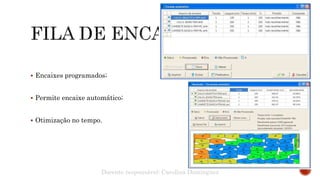  Encaixes programados;
 Permite encaixe automático;
 Otimização no tempo.
Docente responsável: Carolina Domingues
 