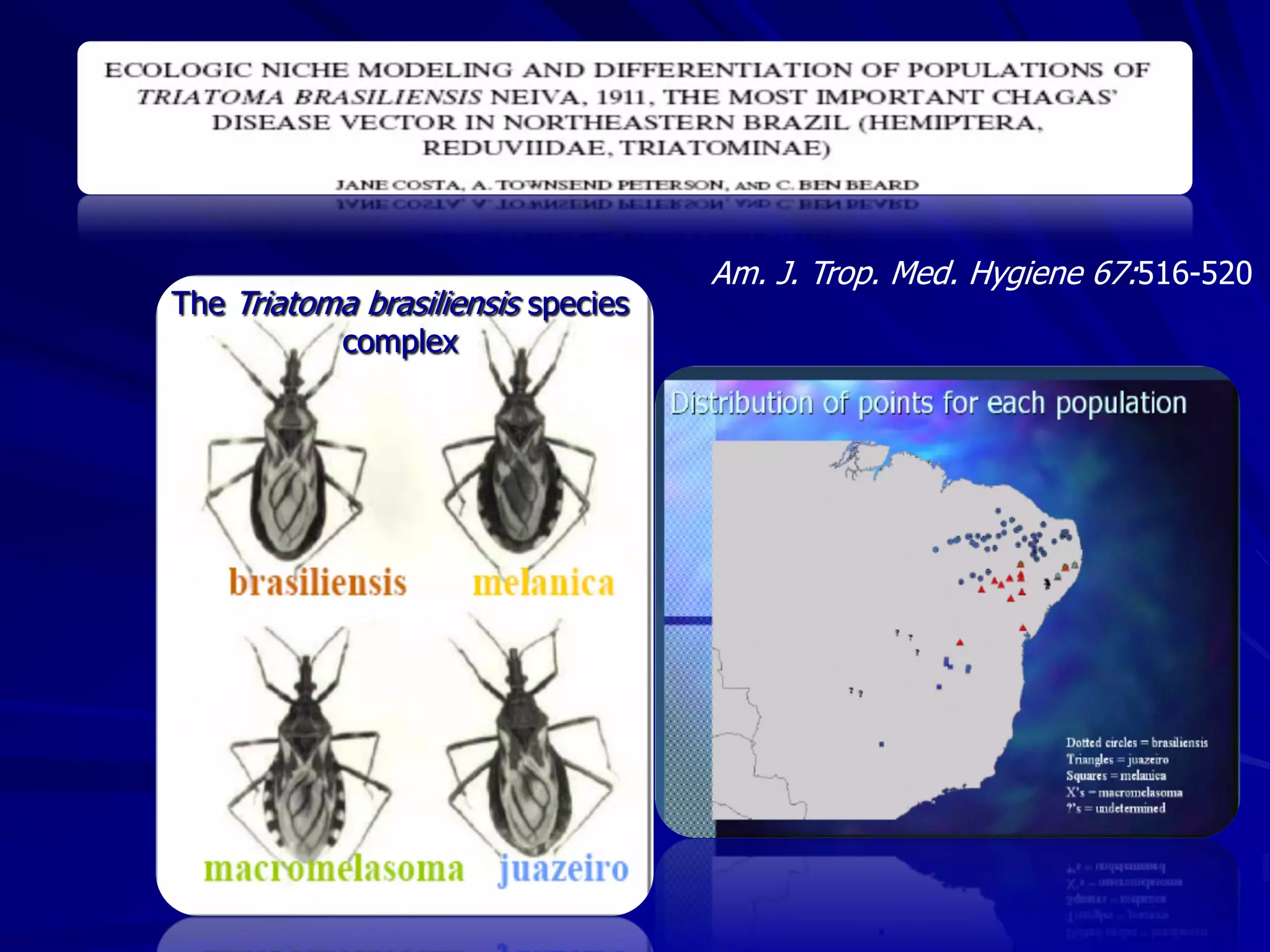 Am. J. Trop. Med. Hygiene 67:516-520
The Triatoma brasiliensis species
           complex
 