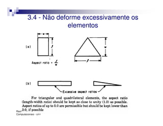 3.4 - Não deforme excessivamente os
                       elementos




Raul Pessolani - Métodos
Computacionais - UFF
 