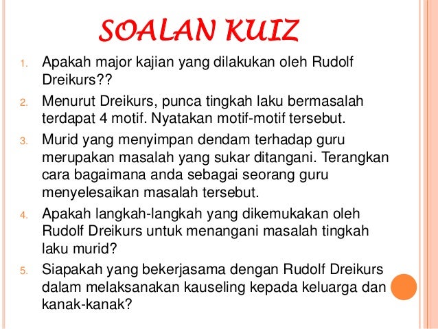 Model Akibat Logikal Dreikurs