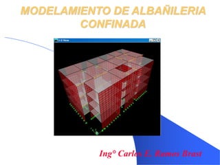 MODELAMIENTO DE ALBAÑILERIA
CONFINADA
Ing° Carlos E. Ramos Brast
 