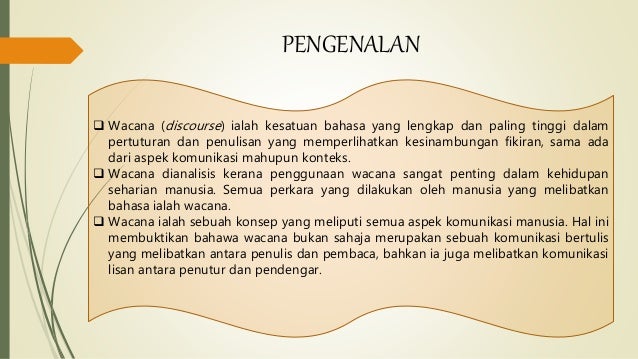 Model Analisis Wacana