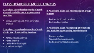 Comprehensive Orthodontic Models and Model Analysis Techniques | PPTX