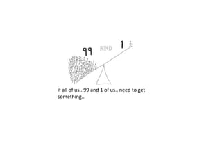 if something is truly basic/essential.. 
perhaps we should realize its perpetuation 
won’t come from a 
book/mandate/vote/regulation/course. 
if all of us.. 99 and 1 of us.. need to get 
something.. 
shouldn’t/wouldn’t it be simple enough to be 
accessible/useful by all. 
 