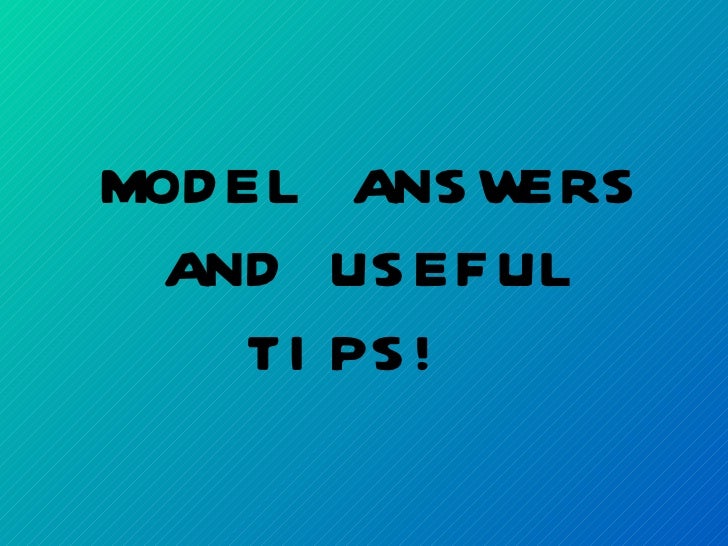 Model Answer