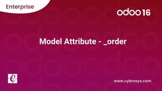 Model Attribute - _order
 