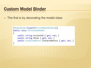 MVC Model Binding | PPTX