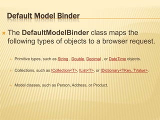 MVC Model Binding | PPTX
