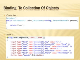 MVC Model Binding | PPTX