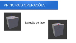 PRINCIPAIS OPERAÇÕES
Extrusão de face
 