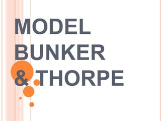 MODEL
BUNKER
& THORPE
 