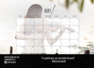 Model calendar project