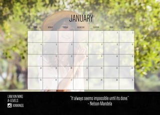 Model calendar project