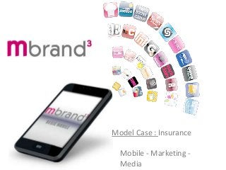 Mobile - Marketing -
Media
Model Case : Insurance
 