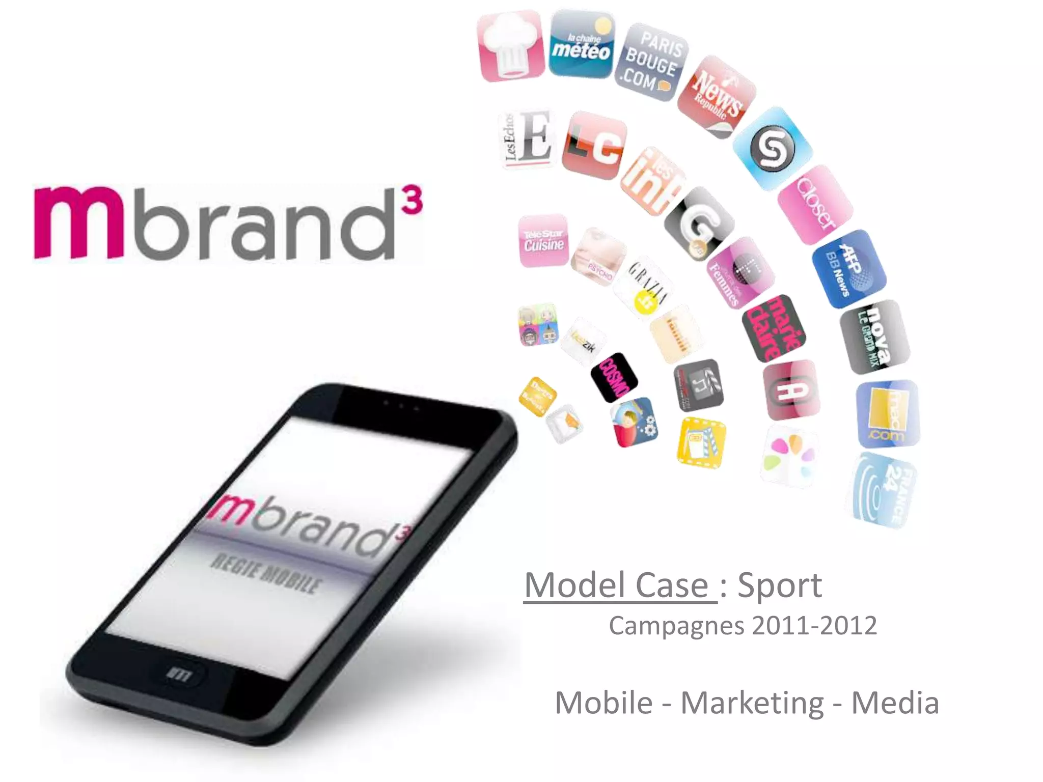 Mobile - Marketing - Media
Model Case : Sport
Campagnes 2011-2012