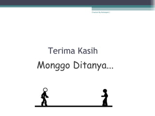 Terima Kasih
Monggo Ditanya...
Created By Kelompok 1
 