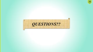QUESTIONS??
22
 
