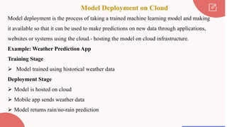 Comprehensive Guide to Cloud-Based ML Model Deployment and Monitoring | PDF