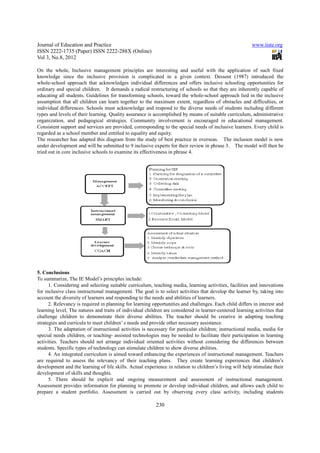 Model development for inclusive education management practical ...