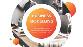 How it differs and informs
commercial forecasting,
fi
nancial
projections and strategy making
BUSINESS
MODELLING
 