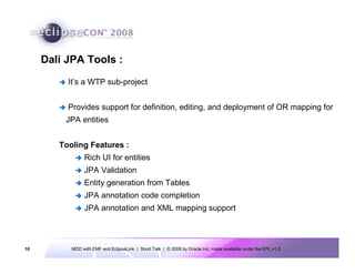 Model Driven Development With Emf And Eclipse Link