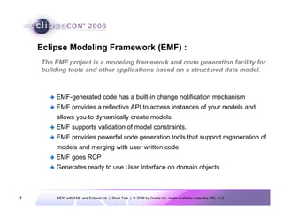 Model Driven Development With Emf And Eclipse Link