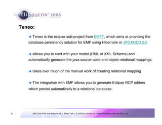 Model Driven Development With Emf And Eclipse Link