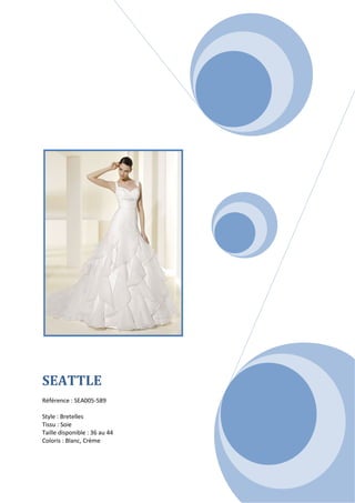  

 

 

 

 

 

 




                                 




SEATTLE
 
Référence : SEA005-589 
 
Style : Bretelles 
Tissu : Soie 
Taille disponible : 36 au 44 
Coloris : Blanc, Crème 
 
 
 