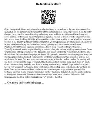 Redneck Language Model Essay English O Level | PDF
