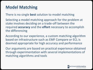 Modeldifferencesforsupporting system migrationsGeneratedmigrationtool
