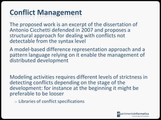 Conflict specification semanticsFor each DifferenceElement…… matching rules for metaattributes are applied