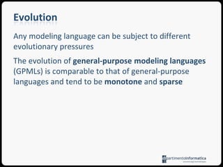 Introduction Model Driven Engineering (MDE) is increasingly gaining acceptance in the development of software as a mean to leverage abstraction and render business logic resilient to technological changesCoordinated collections of models and modeling languages are used to describe web applications on different abstraction levels and from different perspectives Models and metamodels are not preserved from the evolutionary pressure which inevitably affects almost any artifacts, possibly causing a cascade of adaptations154