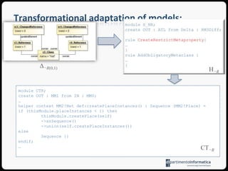 Sample Petri Net metamodel changesBreaking and resolvable changes(extract meta-class)