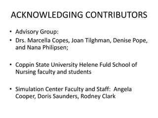 CALL TO ACTIONDevelop collegial working relationships with students, faculty colleagues, and clinical  institutions to promote positive learning experiences and positive  learning environments for everyone.
