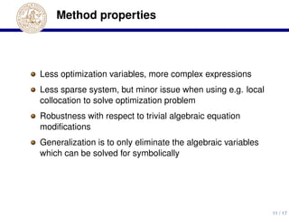Expression Optimalisation Symbolic Transformations of Dynamic Optimization Problems | PPT