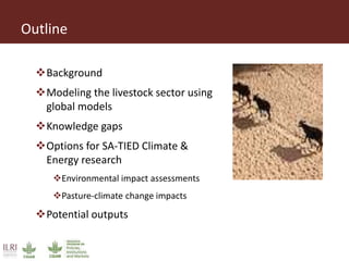 Regional livestock modeling for climate change adaptation and mitigation in Southern Africa