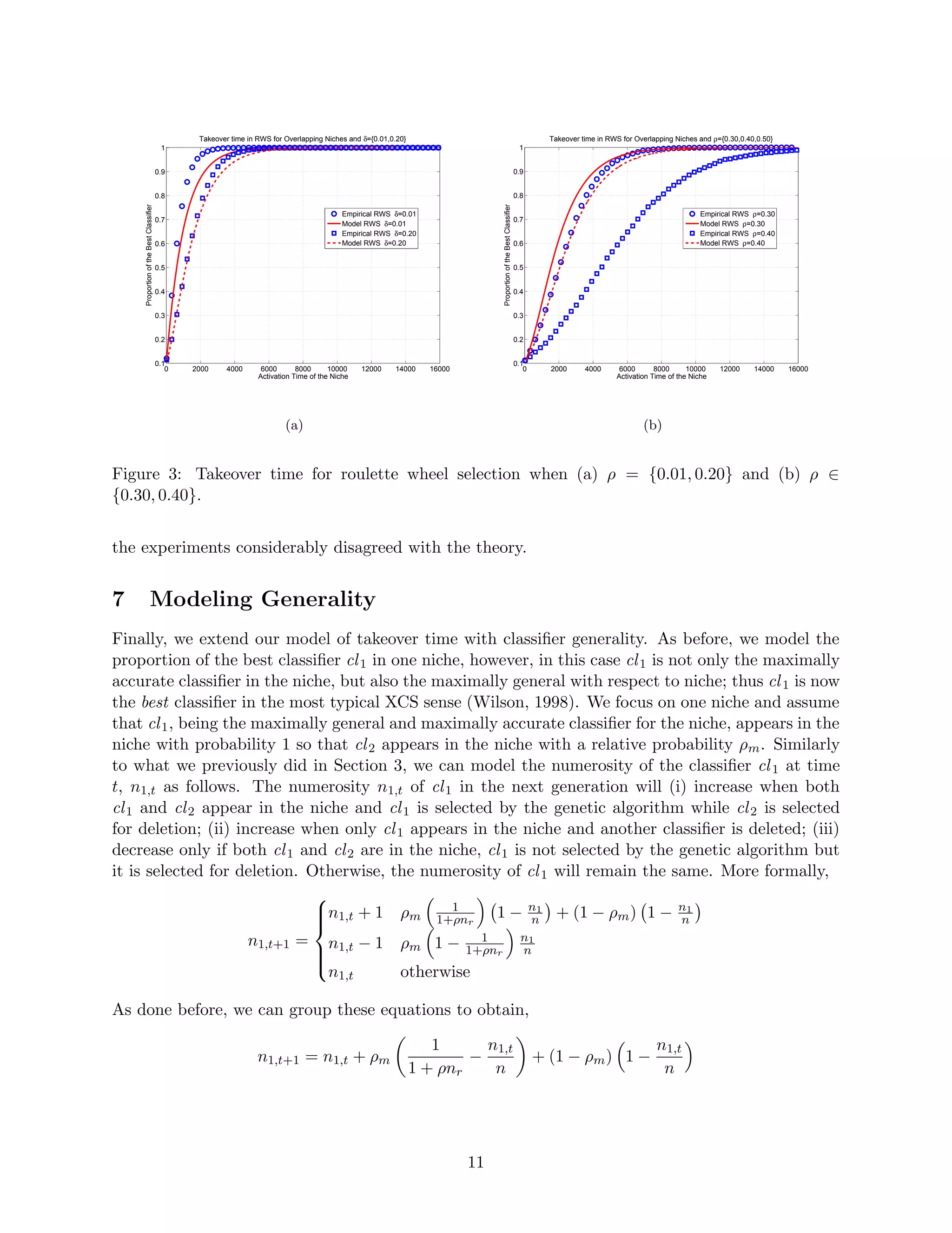 Modeling selection pressure in XCS for proportionate and tournament selection