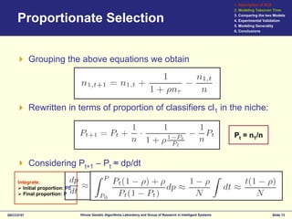 Modeling selection pressure in XCS for proportionate and tournament selection
