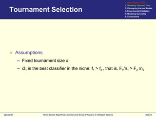 Modeling selection pressure in XCS for proportionate and tournament selection