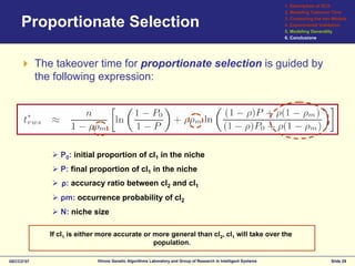 Modeling selection pressure in XCS for proportionate and tournament selection