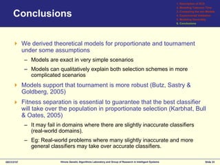 Modeling selection pressure in XCS for proportionate and tournament selection